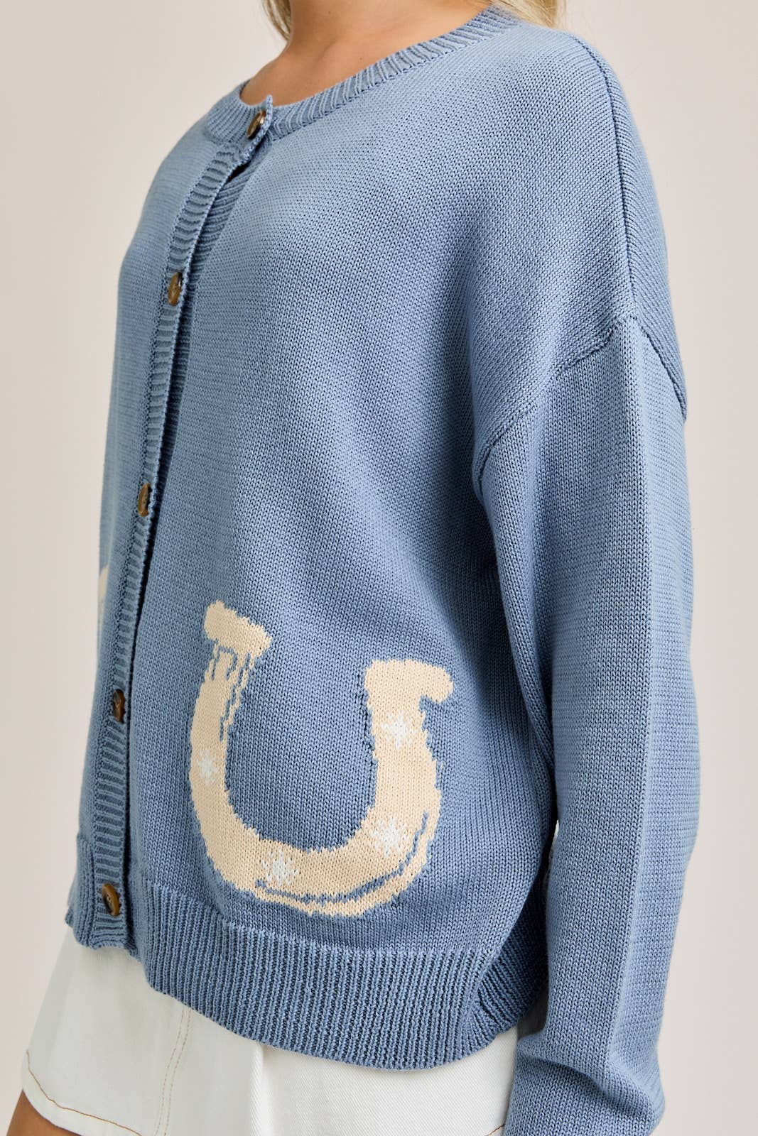 Bluebell Horseshoe Cardigan - Bridle Up Hope Shop