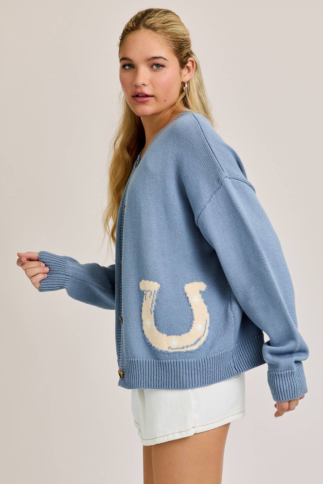 Bluebell Horseshoe Cardigan - Bridle Up Hope Shop