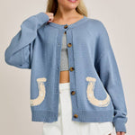 Bluebell Horseshoe Cardigan - Bridle Up Hope Shop