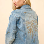 Boot Stitch Denim Trucker Jacket - Bridle Up Hope Shop