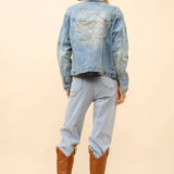 Boot Stitch Denim Trucker Jacket - Bridle Up Hope Shop