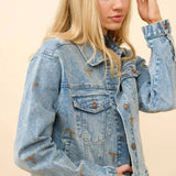 Boot Stitch Denim Trucker Jacket - Bridle Up Hope Shop