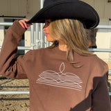 Boot - Stitch Sweatshirt (Cocoa) - Bridle Up Hope Shop