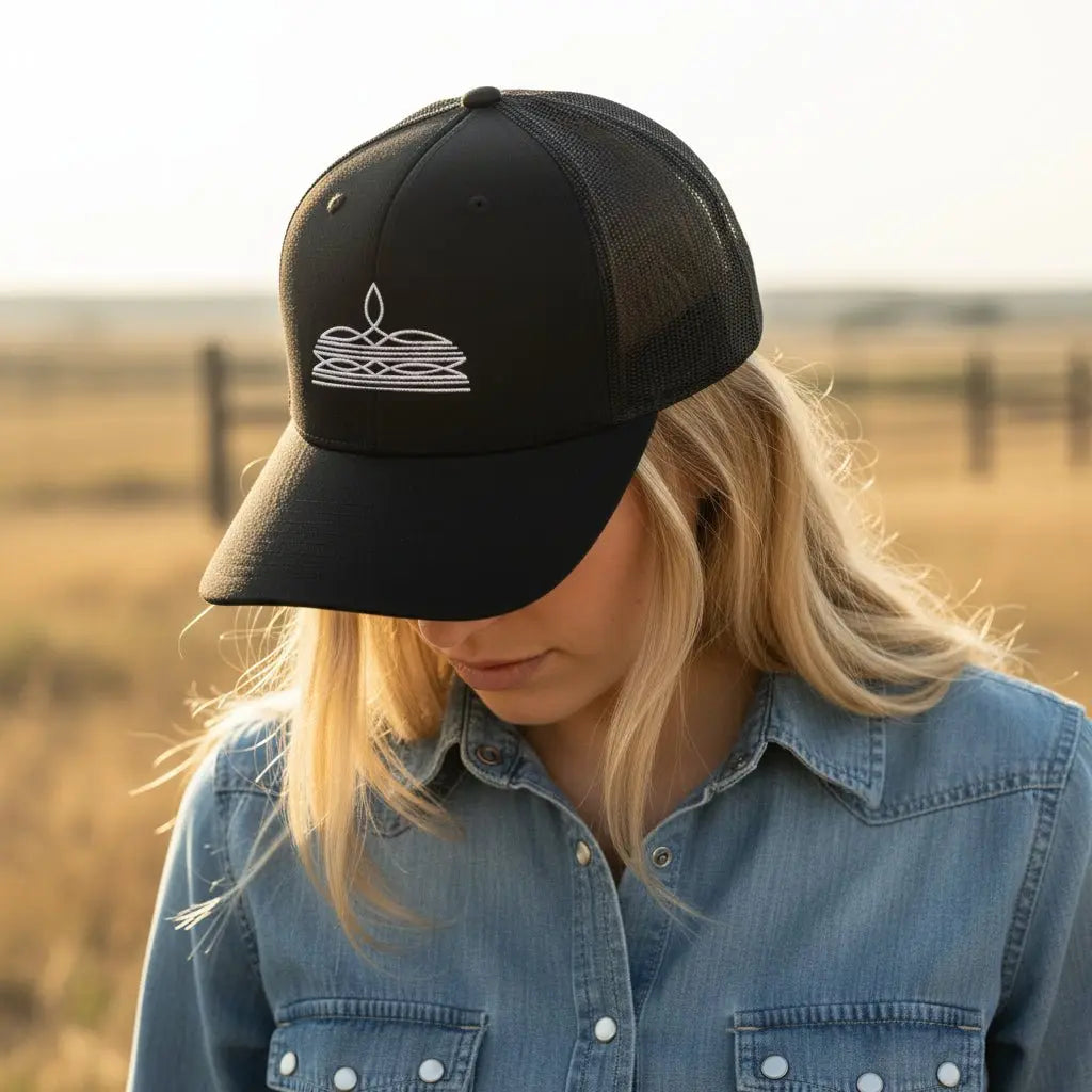 Boot Stitch Trucker Hat - Bridle Up Hope Shop