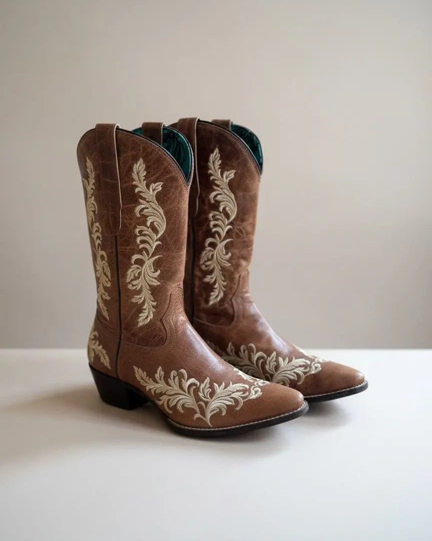 Bridle Bloom Embroidered Cowgirl Boots - Bridle Up Hope Shop