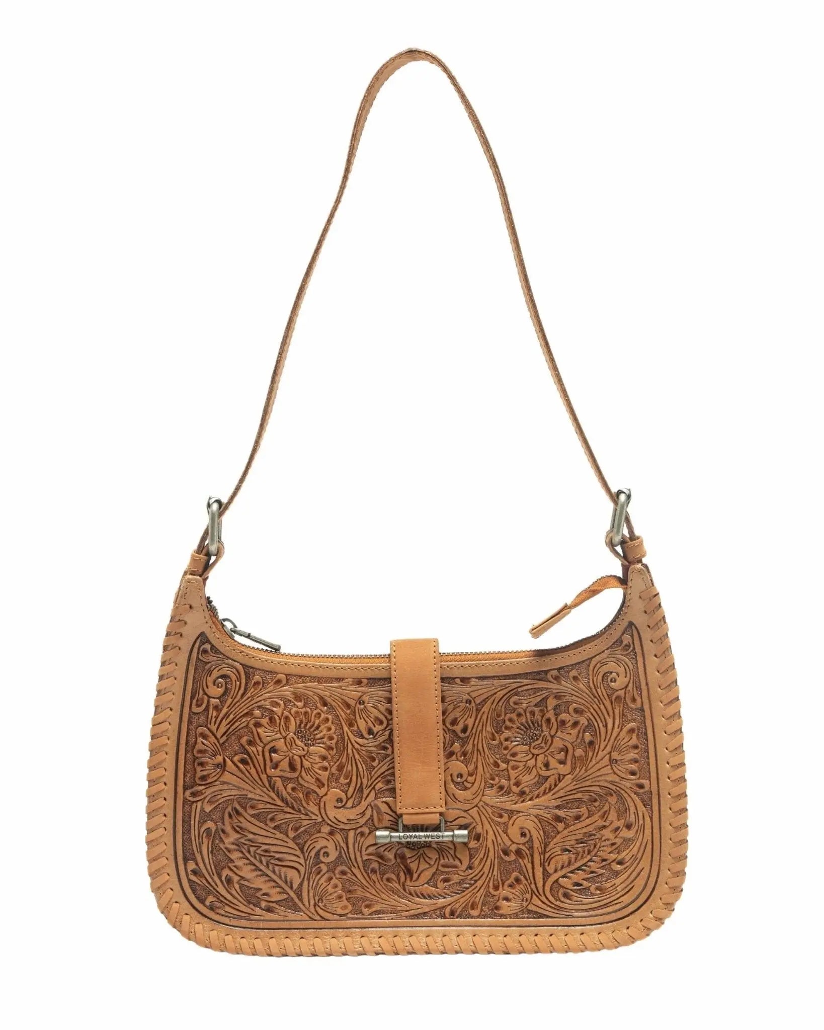 Bridle Bloom Hand - tooled Purse - Bridle Up Hope Shop