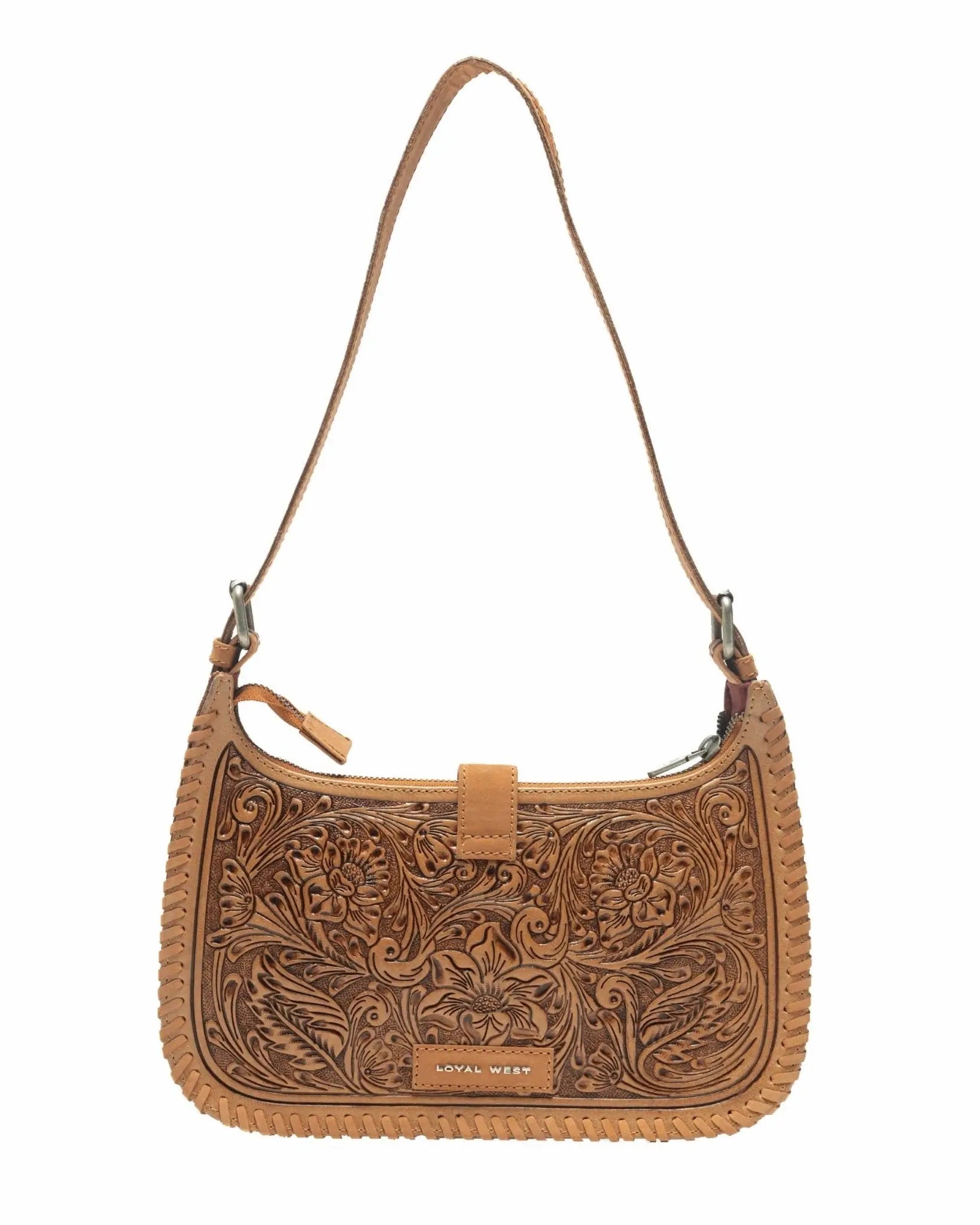 Bridle Bloom Hand - tooled Purse - Bridle Up Hope Shop
