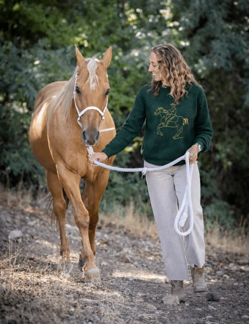 Bridle Up Rider Sweater (Green) - Bridle Up Hope Shop