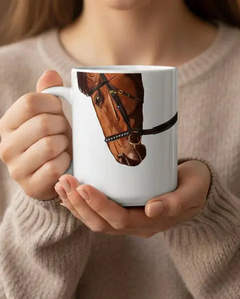 Brown Horse Bridle Snout Mug - Bridle Up Hope Shop