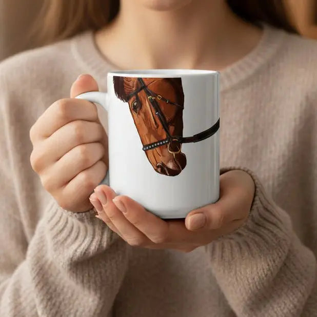 Brown Horse Bridle Snout Mug - Bridle Up Hope Shop