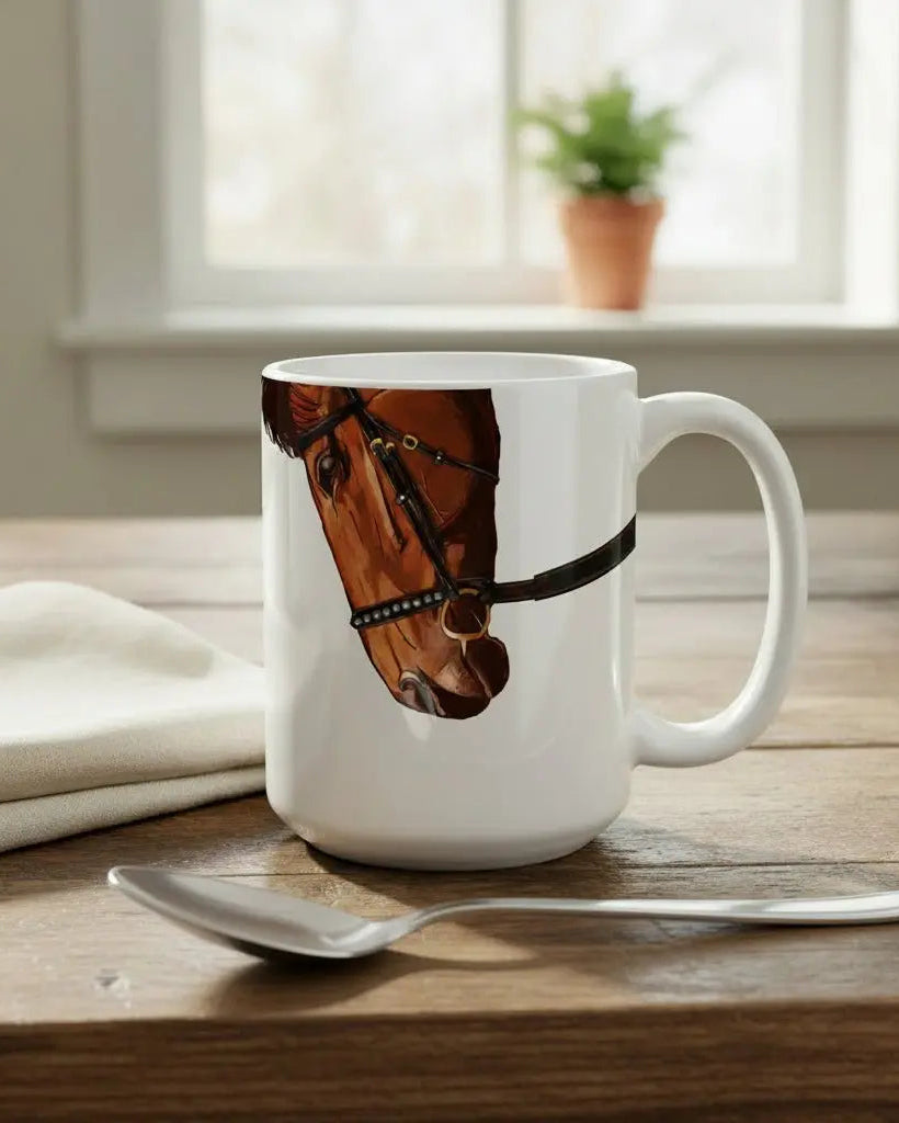 Brown Horse Bridle Snout Mug - Bridle Up Hope Shop