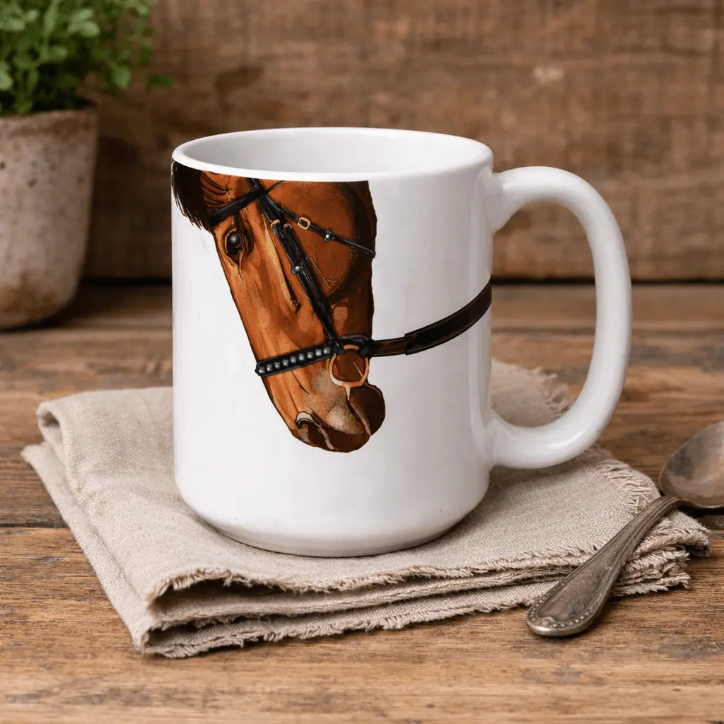 Brown Horse Bridle Snout Mug - Bridle Up Hope Shop