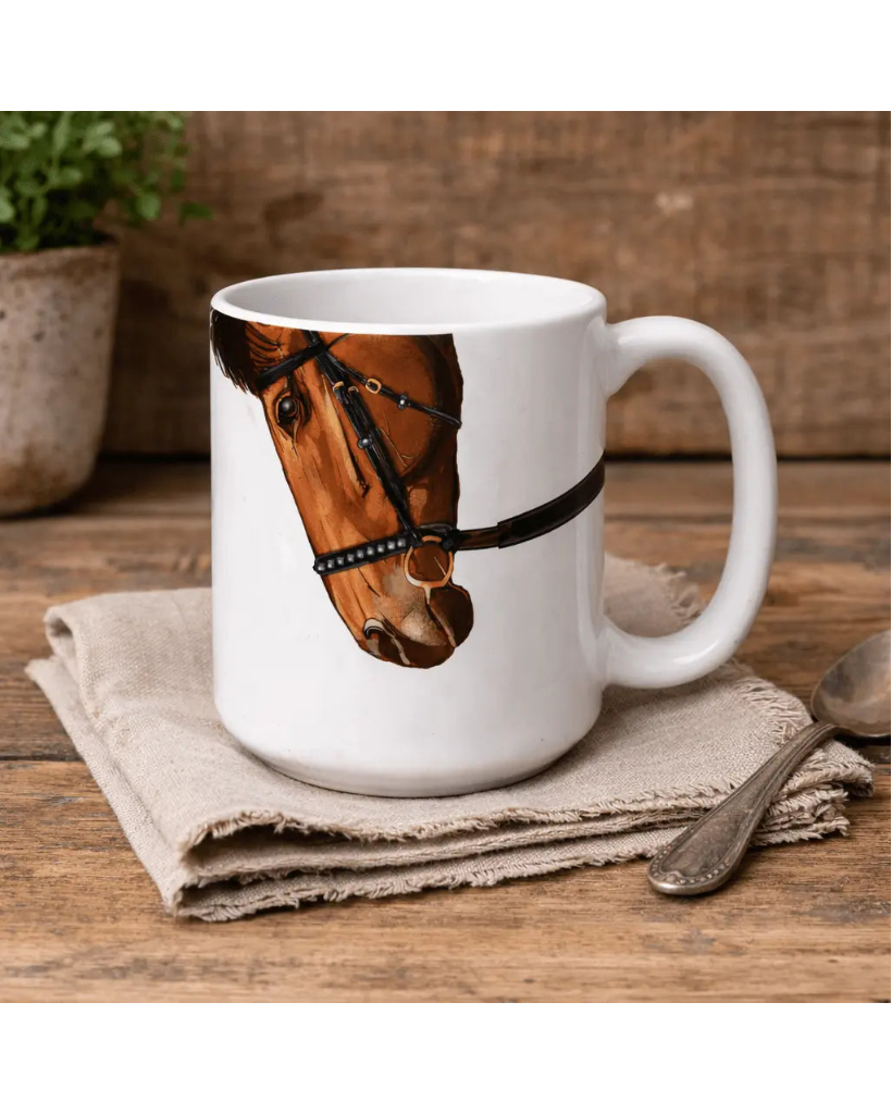 Brown Horse Bridle Snout Mug - Bridle Up Hope Shop
