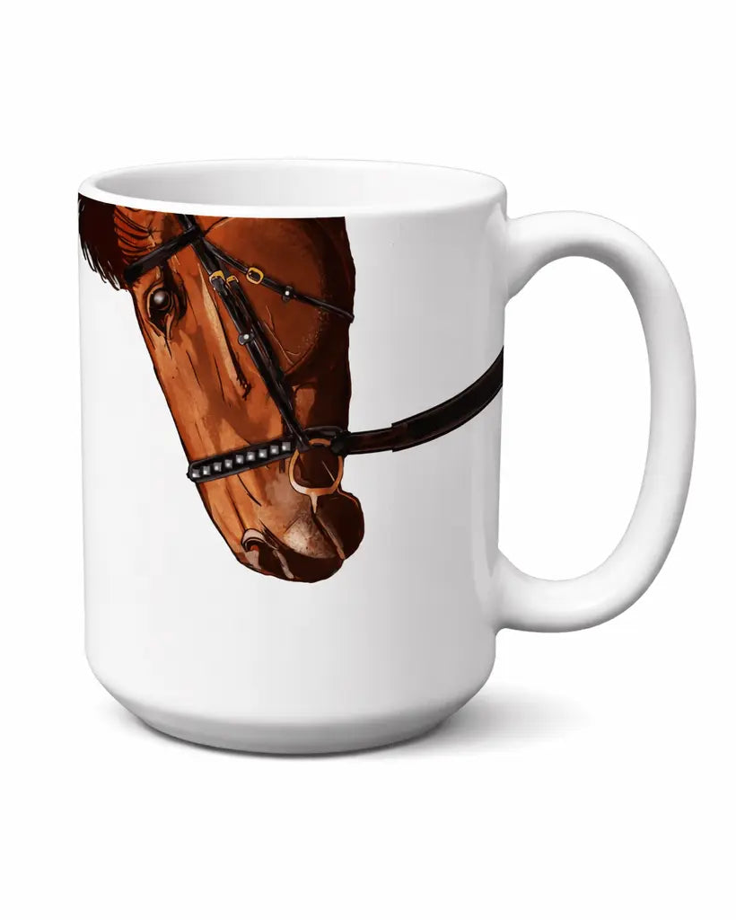 Brown Horse Bridle Snout Mug - Bridle Up Hope Shop