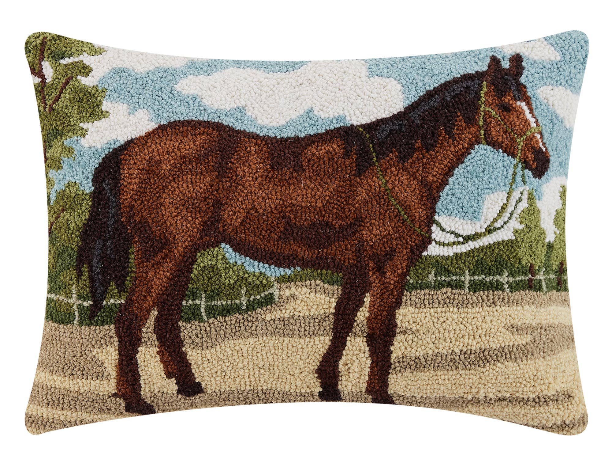 Brown Horse Hook Pillow - Bridle Up Hope Shop