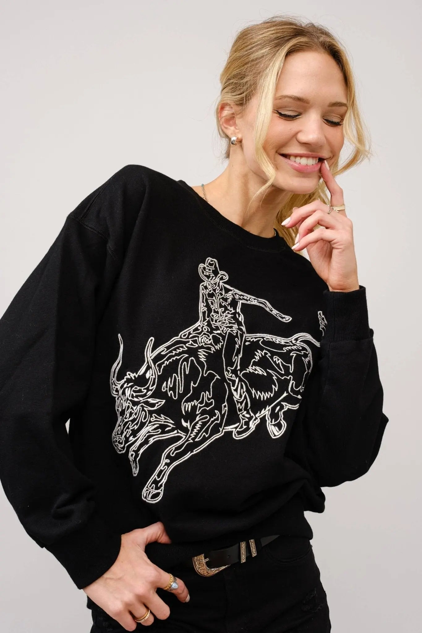 Buckin' Bronco Sweatshirt - Bridle Up Hope Shop