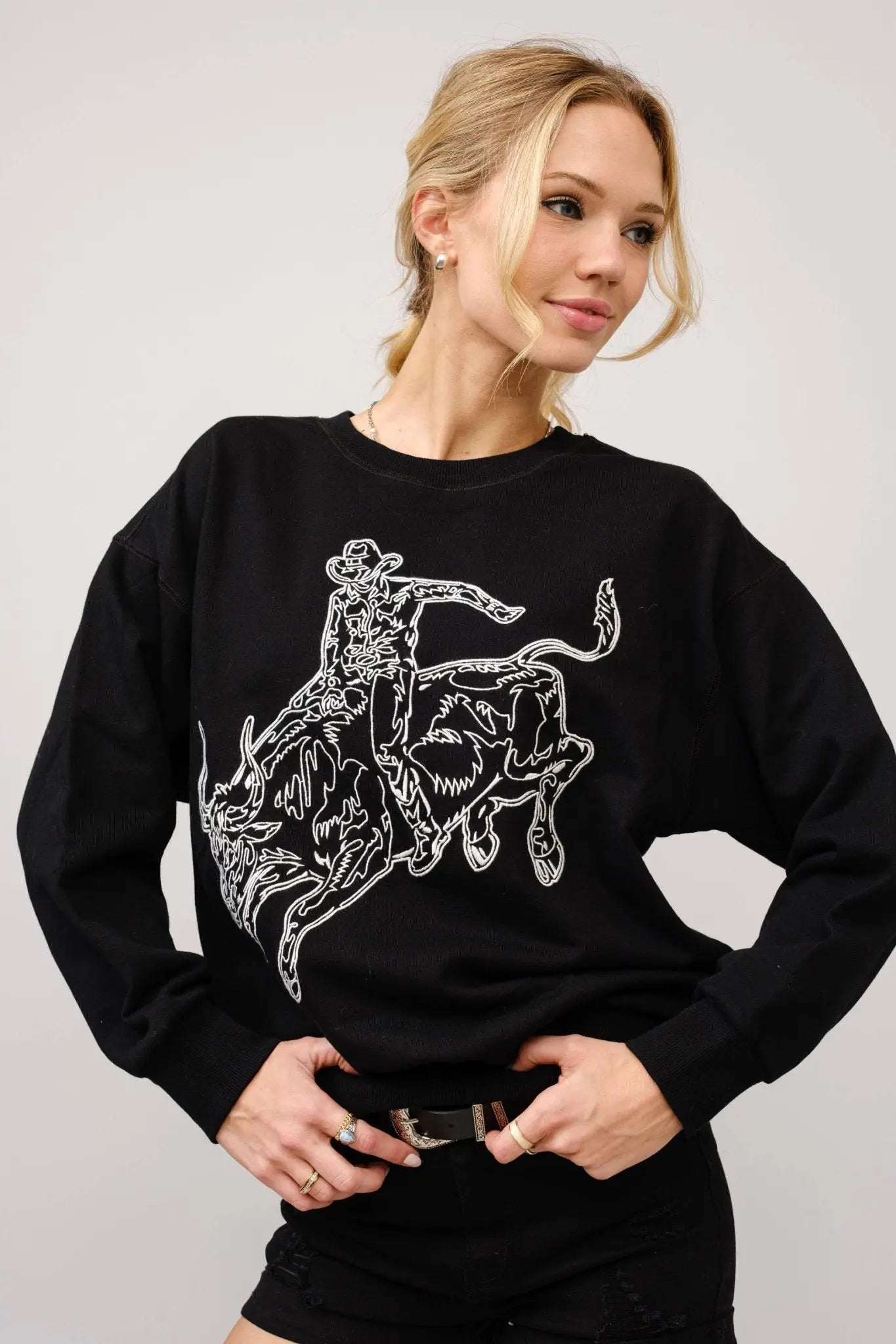 Buckin' Bronco Sweatshirt - Bridle Up Hope Shop