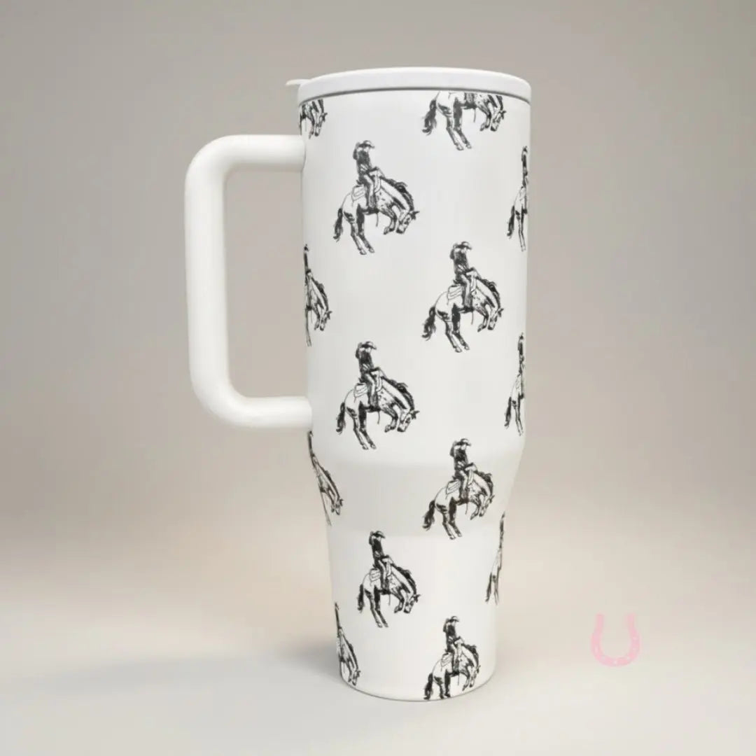 Buckin' Bronco Western Tumbler (40 oz) - Bridle Up Hope Shop