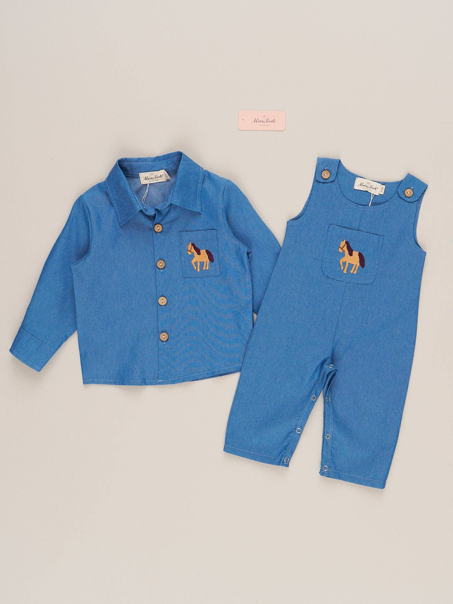 Embroidered Pasture Pony Overalls
