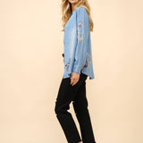 Western Motif Embroidered Tencel Shirt