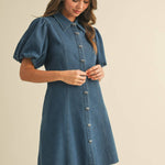 lasso bow denim dress Large
