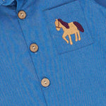 Embroidered Pasture Pony Button Up
