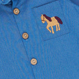Embroidered Pasture Pony Button Up