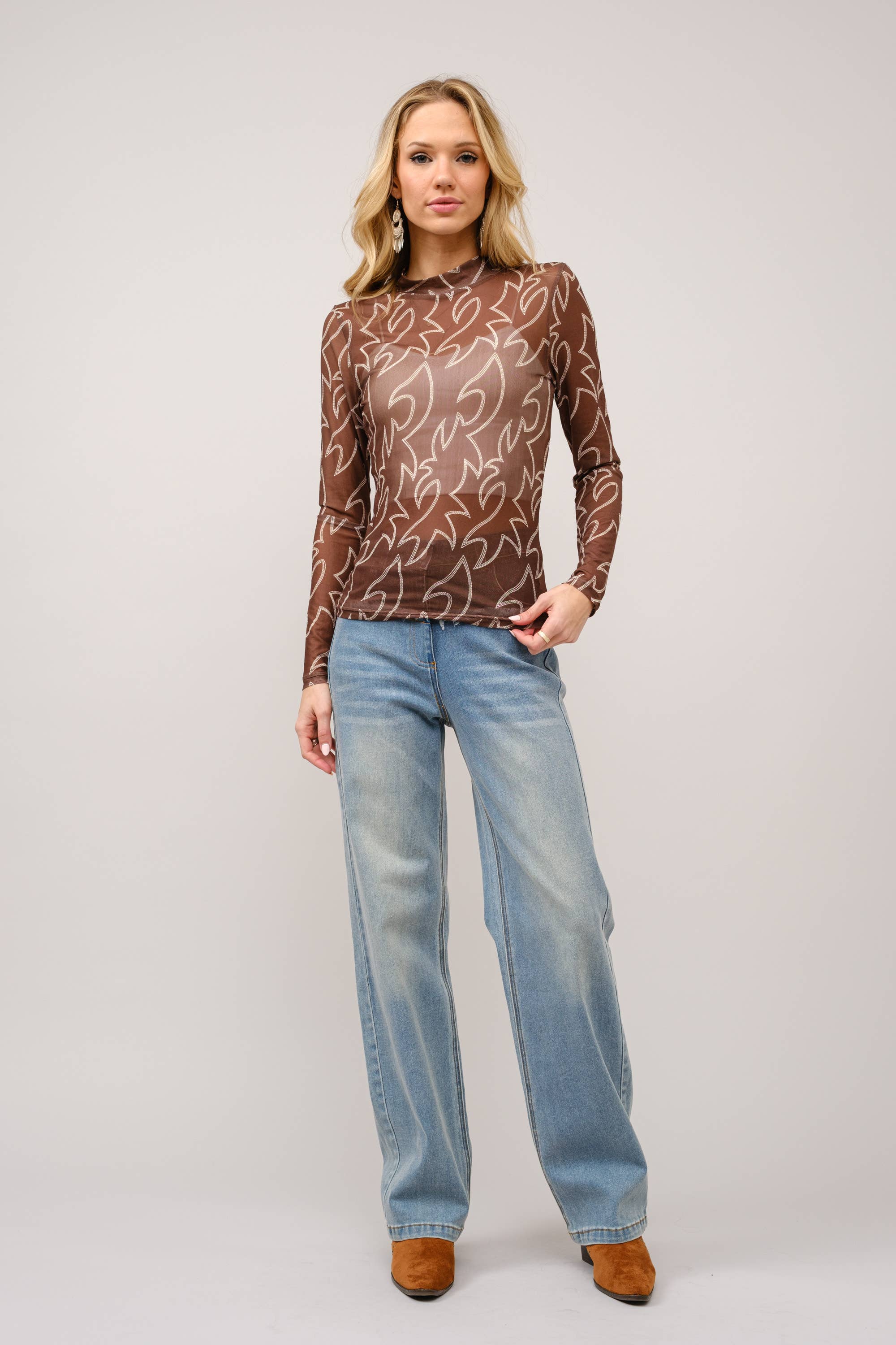 boot-stitch mesh top