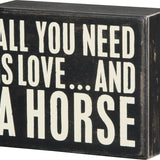 love & a horse box sign