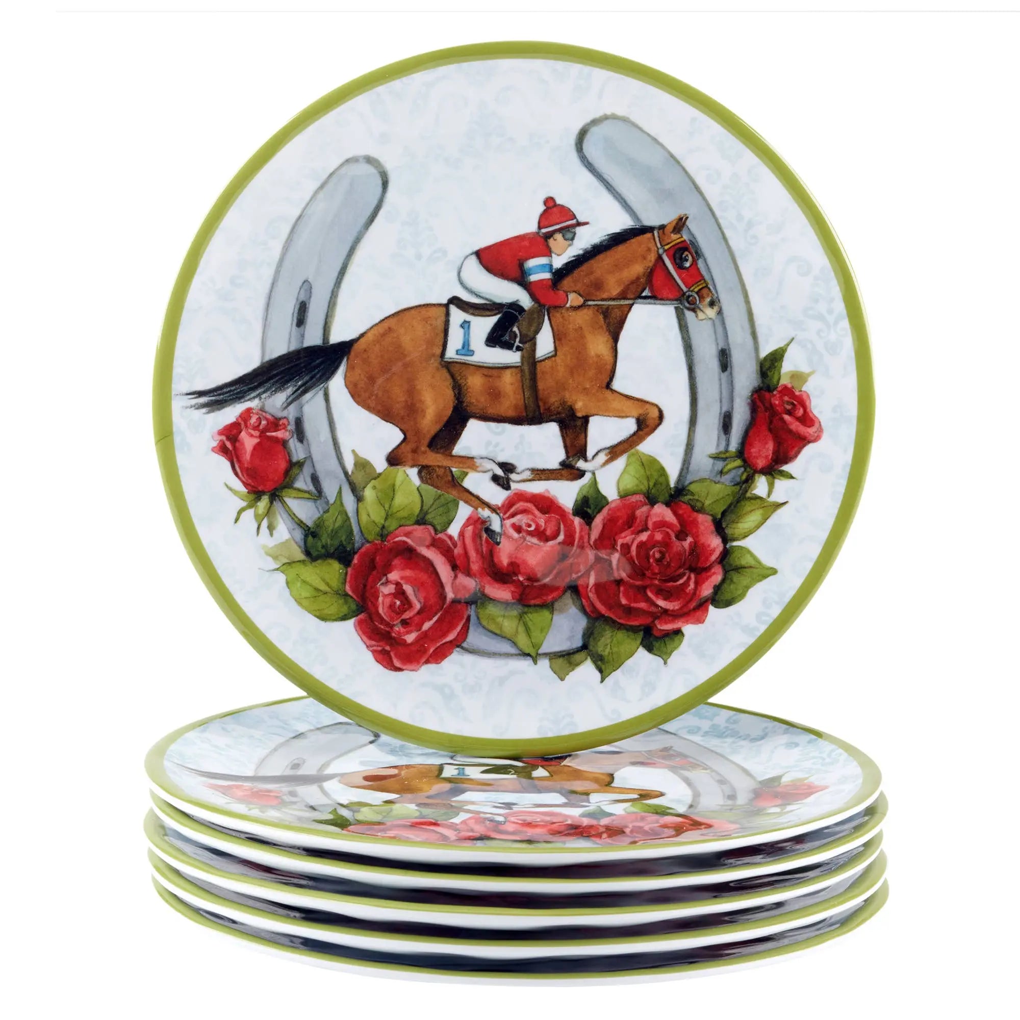 Day at the Races Melamine Salad Plate 9 Faire - Certified International