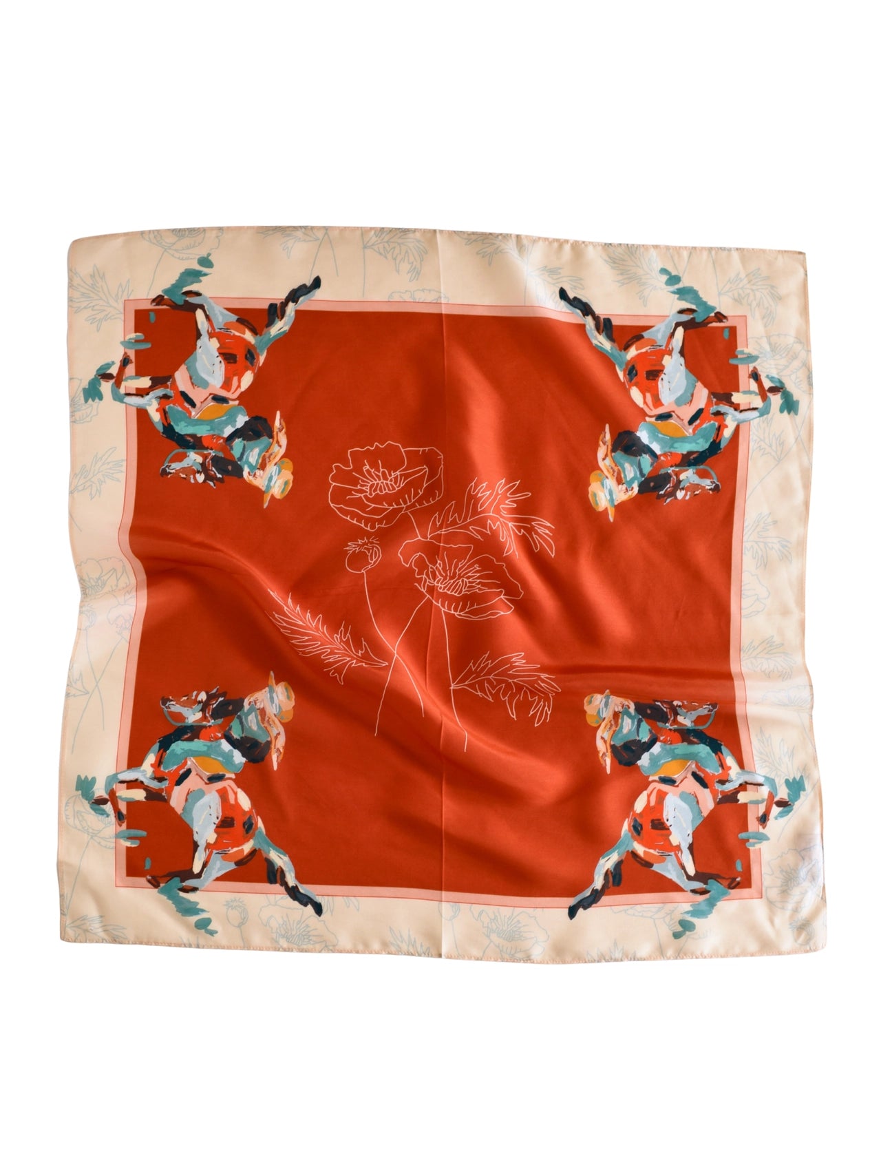 Poppy Cowgirl Silk Scarf