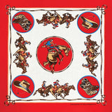 Bandanna - 22" MADE IN USA - Rodeo Cowboy Red Faire - The Bandanna Company