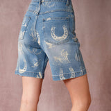 Lucky Horse Denim Shorts