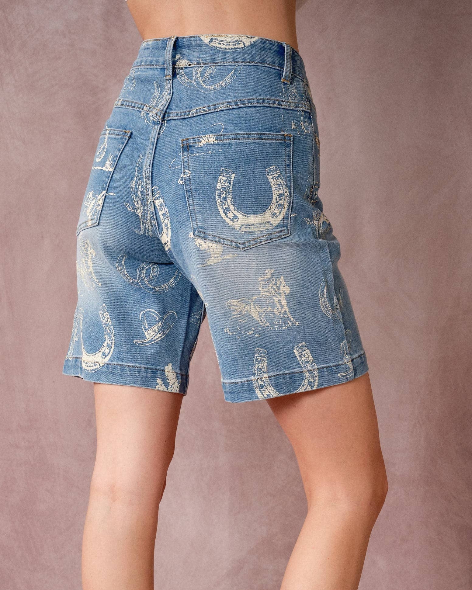 Lucky Horse Denim Shorts