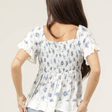 Country Girl Eyelet Ruffle Blouse