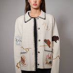 Western Wool Sweater Jacket L