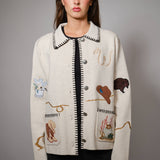 Western Wool Sweater Jacket L