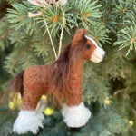 Clydesdale Hand - Felted Alpaca Ornament - Bridle Up Hope Shop