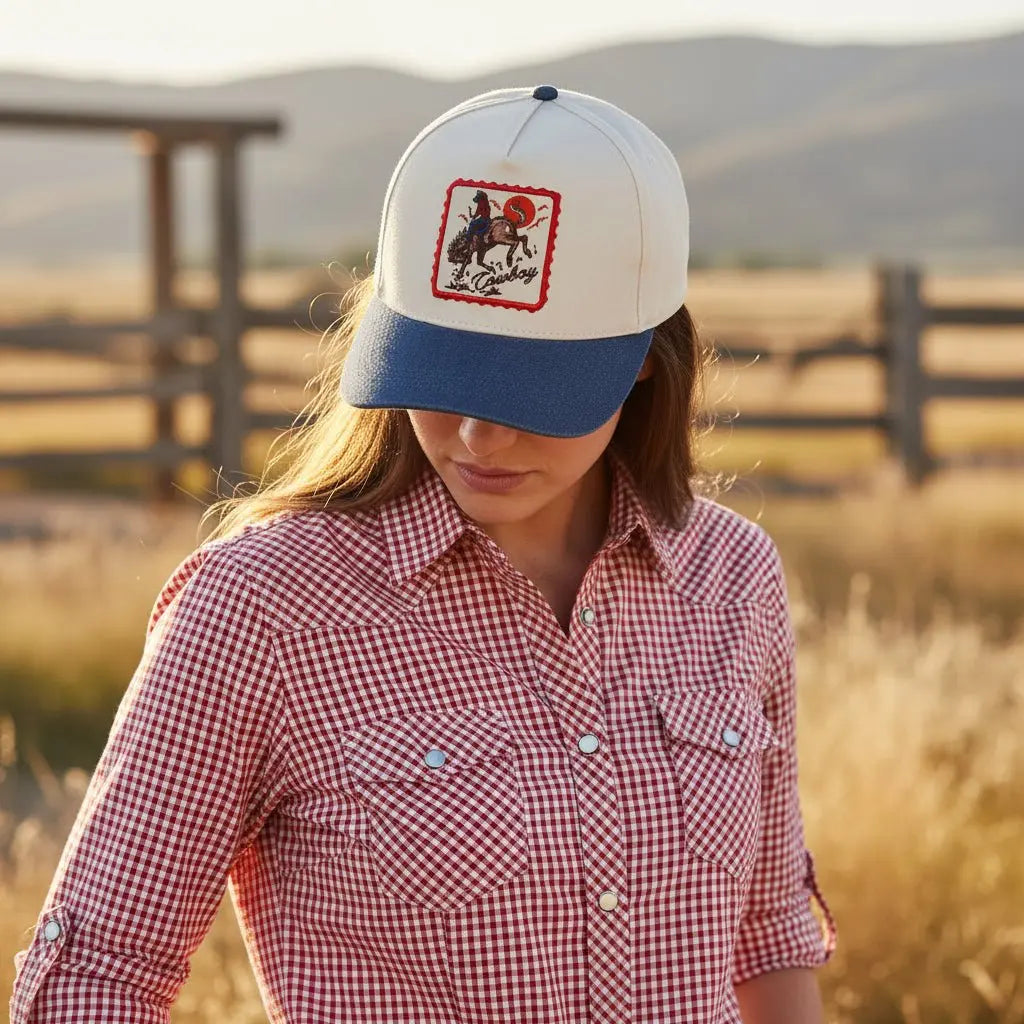Cowboy Denim Hat (Dark Denim) - Bridle Up Hope Shop