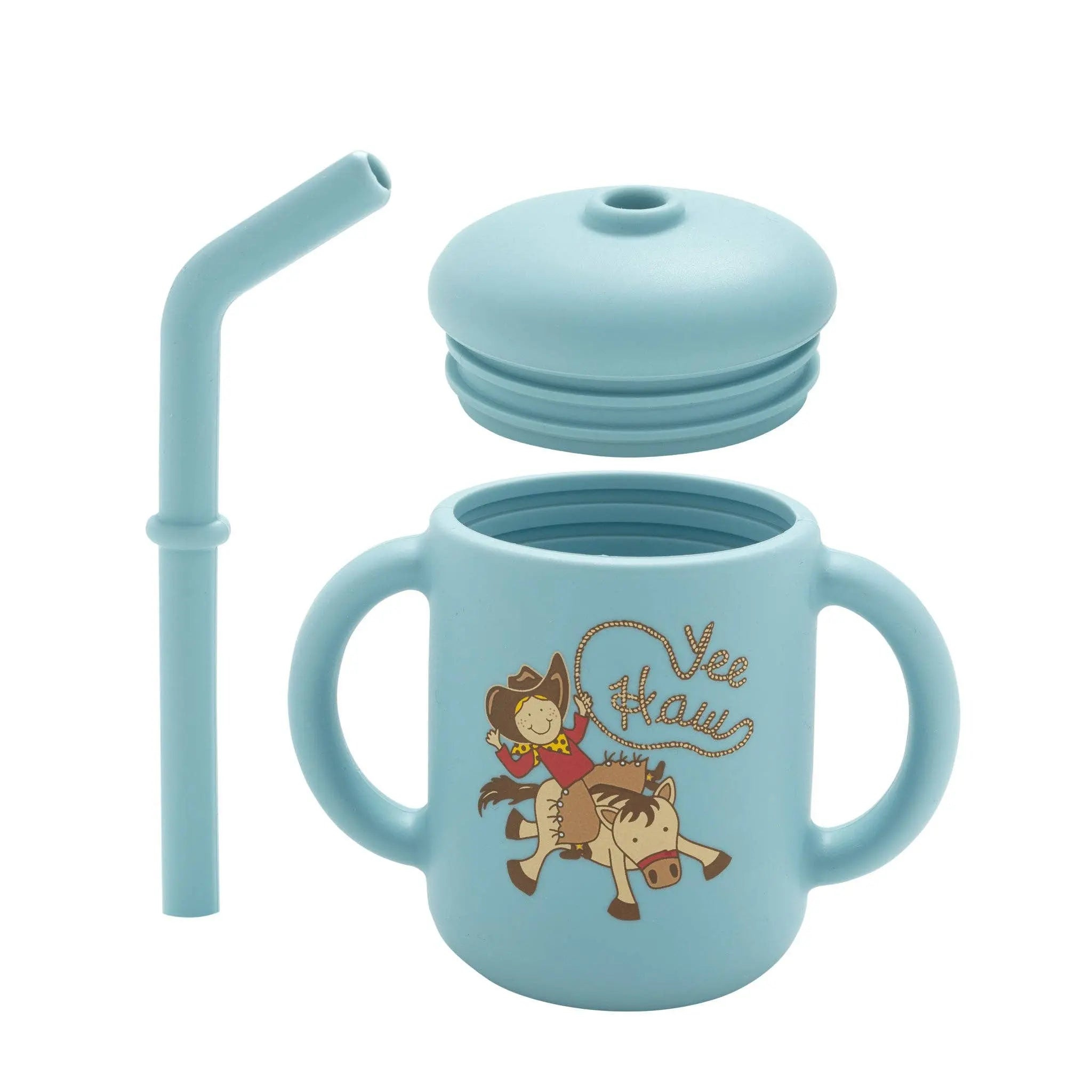 Cowboy Sippy Cup (Blue) - Bridle Up Hope Shop