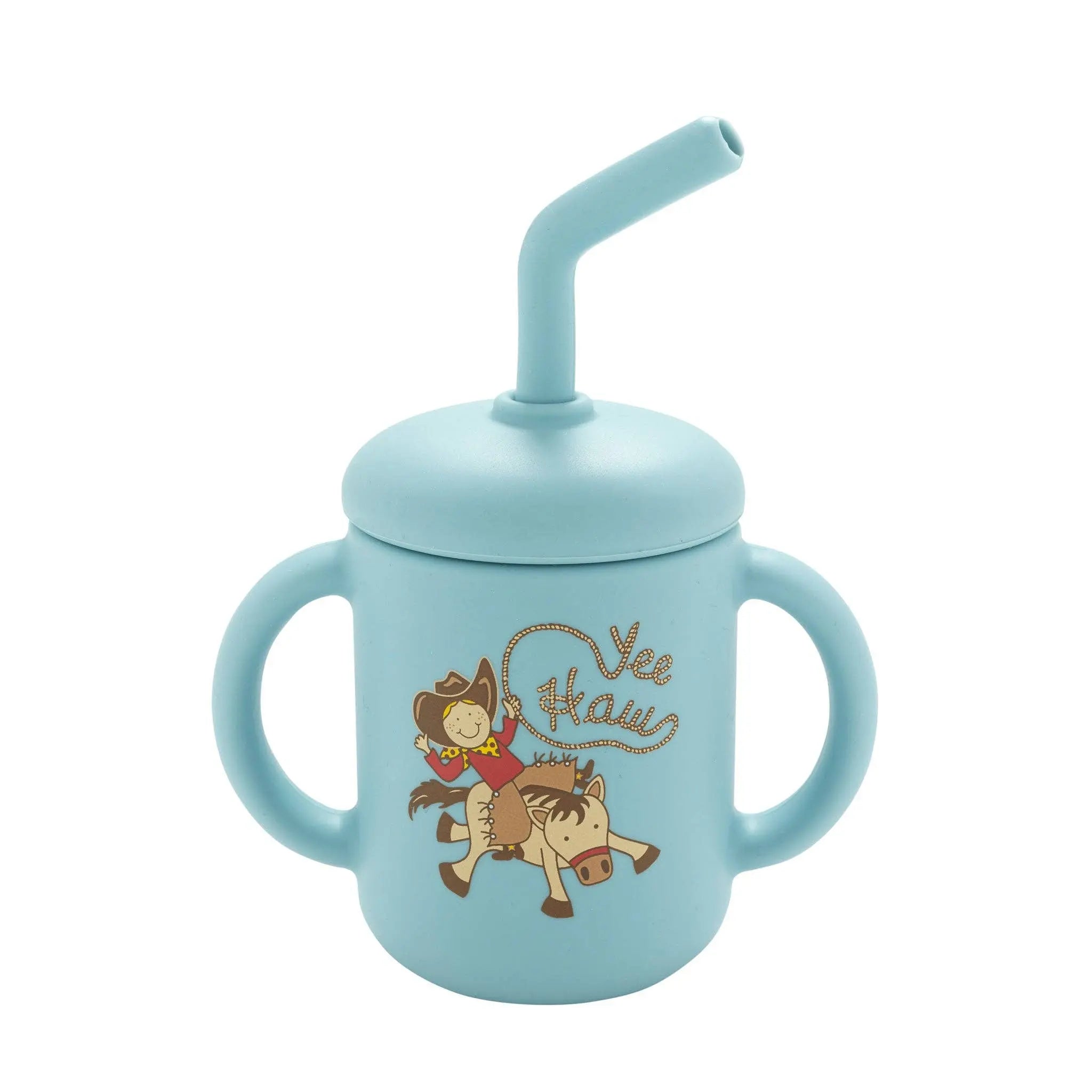Cowboy Sippy Cup (Blue) - Bridle Up Hope Shop