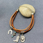 Cowgirl Charm Leather Bracelet - Bridle Up Hope Shop