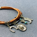 Cowgirl Charm Leather Bracelet - Bridle Up Hope Shop