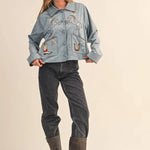 Cowgirl Embroidered Suede Jacket - Bridle Up Hope Shop
