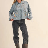 Cowgirl Embroidered Suede Jacket - Bridle Up Hope Shop