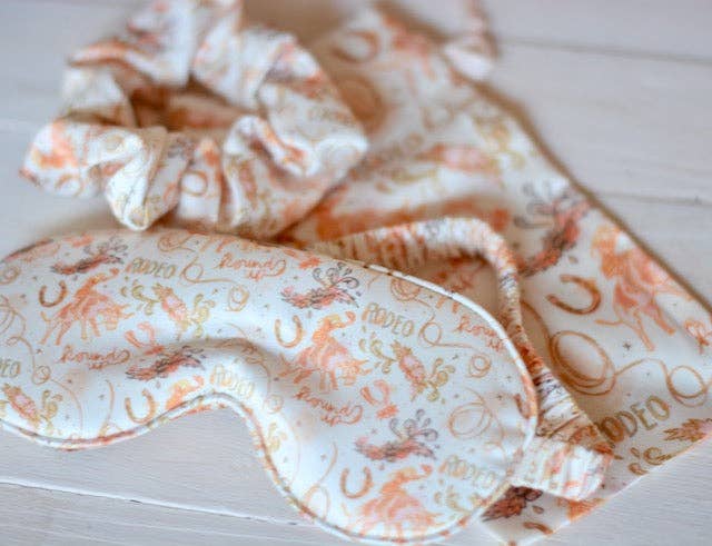 Cowgirl Eye Mask + Scrunchie Sleep Set - Bridle Up Hope Shop