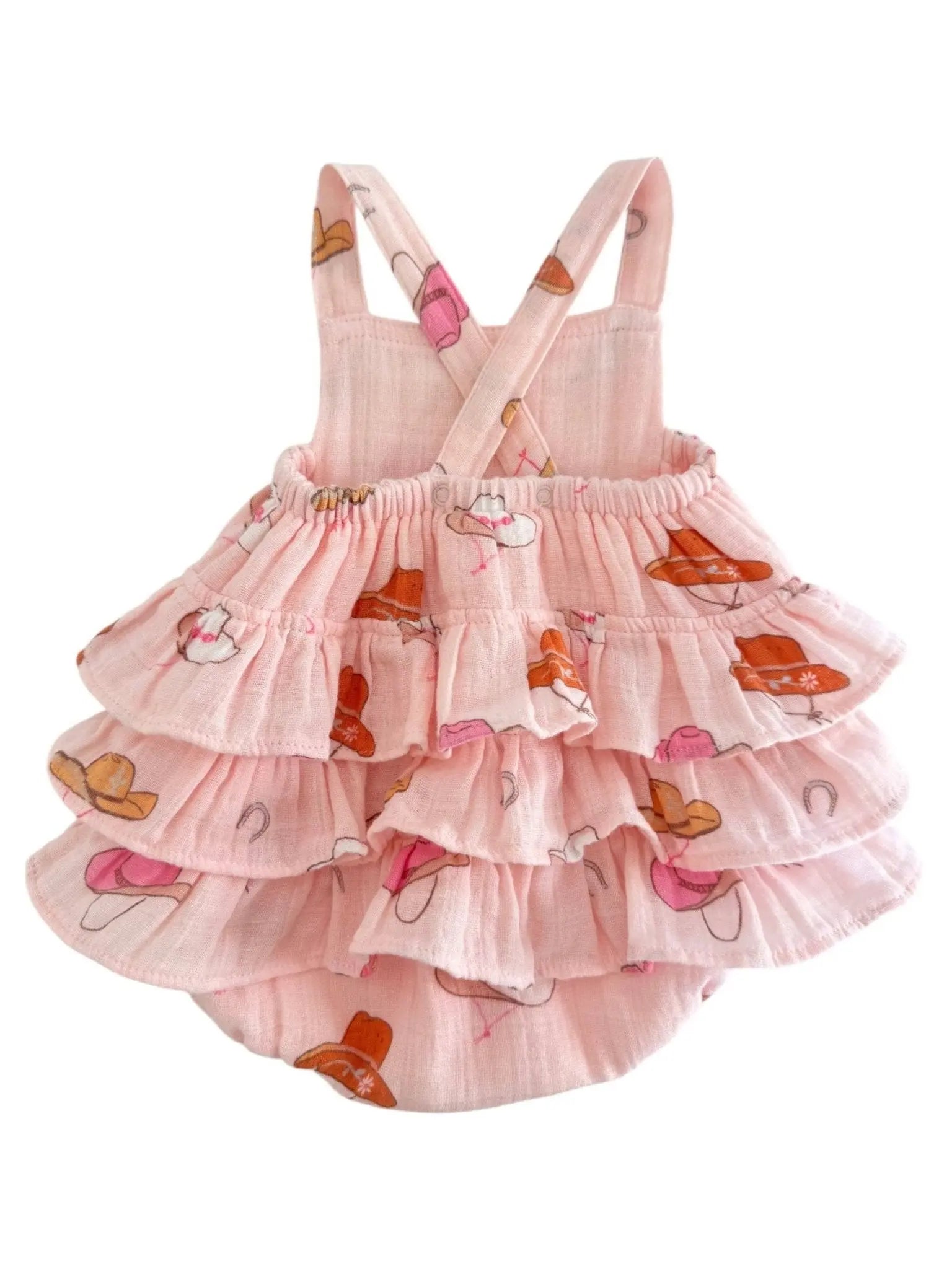 Cowgirl Muslin Ruffle Sunsuit - Bridle Up Hope Shop