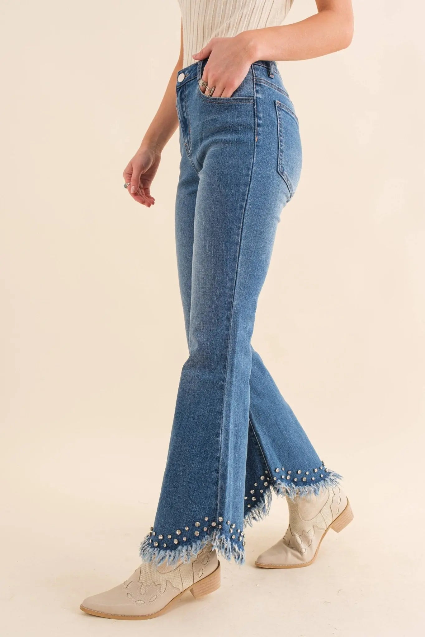 Cowgirl Rhinestone Jeans - Bridle Up Hope Shop
