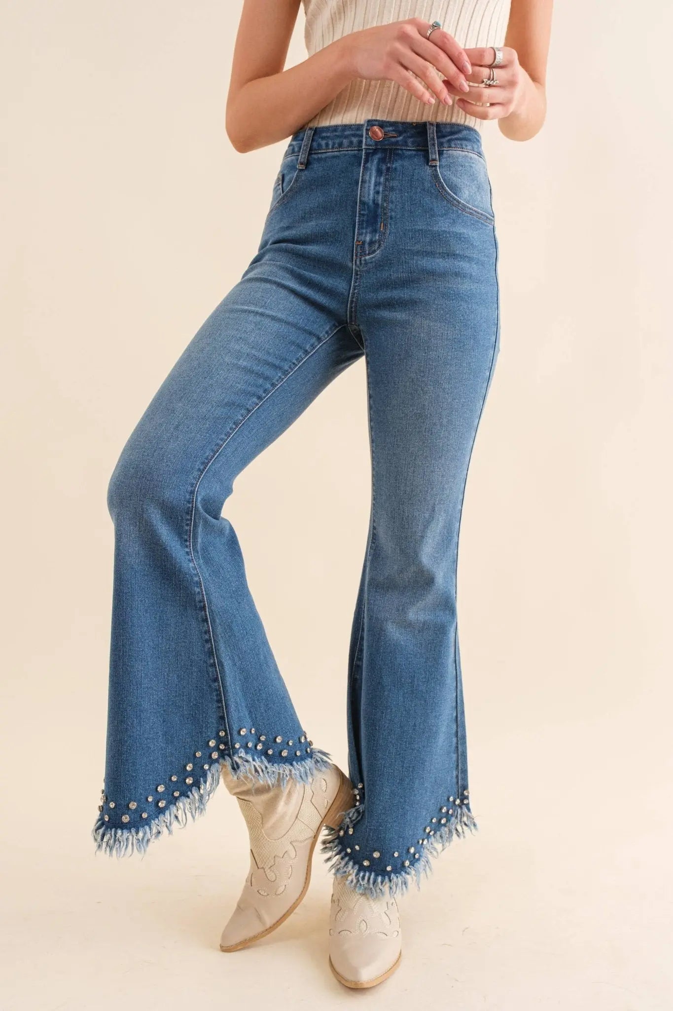 Cowgirl Rhinestone Jeans - Bridle Up Hope Shop