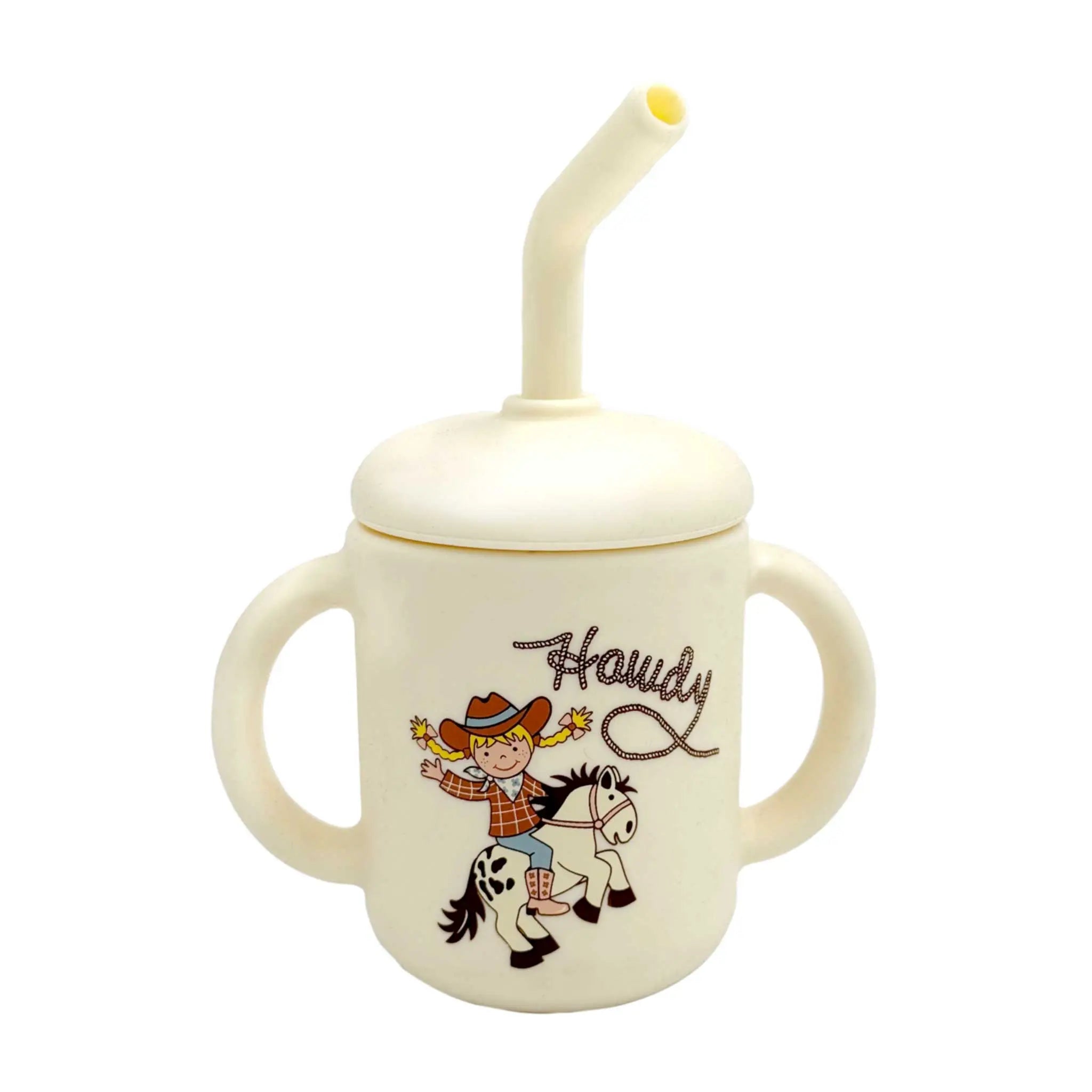 Cowgirl Sippy Cup (Cream) - Bridle Up Hope Shop